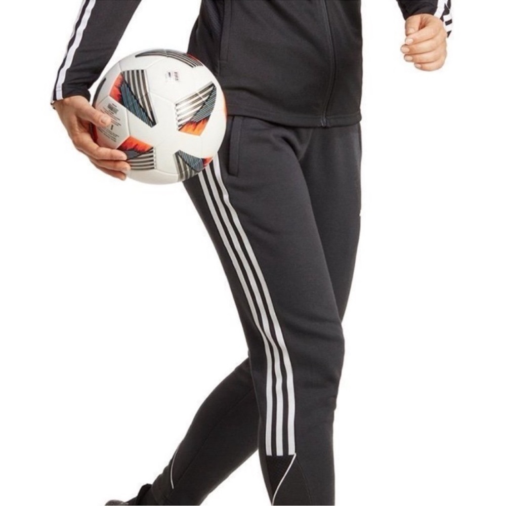 Adidas Tiro 23 League Mid-Rise Sweatpants Soccer Active Outdoor Pant Black S NEW